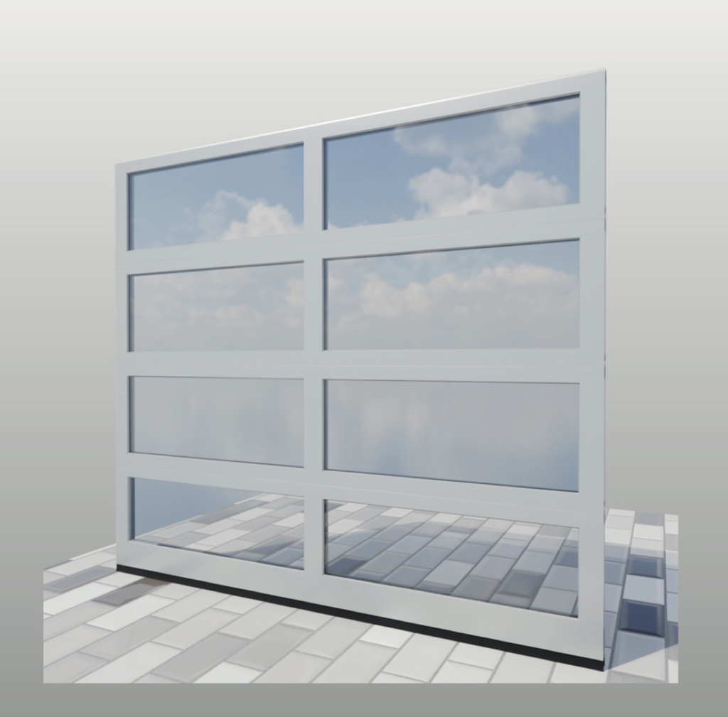 Porte commerciale 10' height – C200 Aluminum Full View
